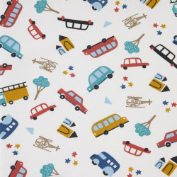 Printed Jersey VEICOLI White / Vintage Multicolored